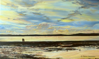 Sunset,oil painting by Dawn Lawrence  marine at paintings