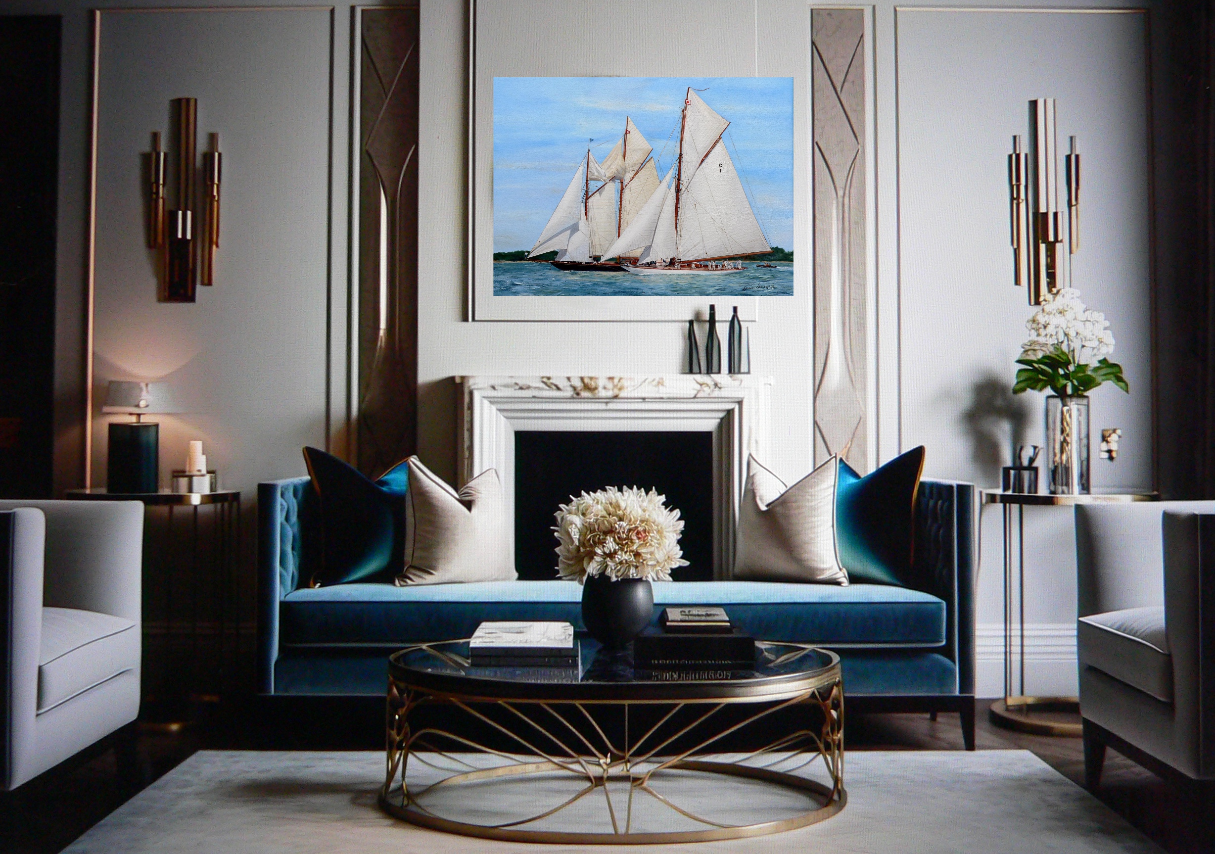 room with painting dawn lawrence