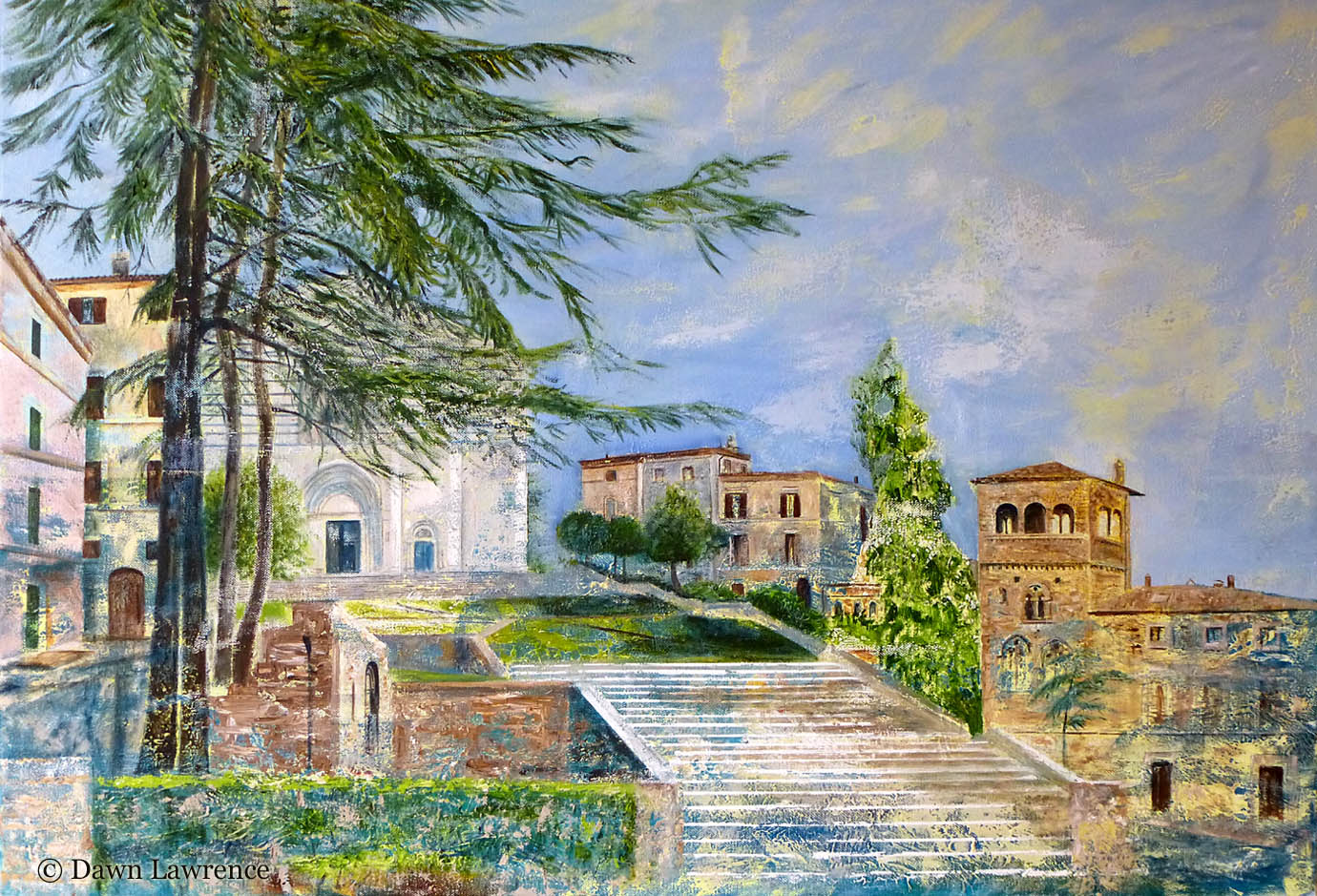 Todi, Umbria, Italy. mixed nedia art